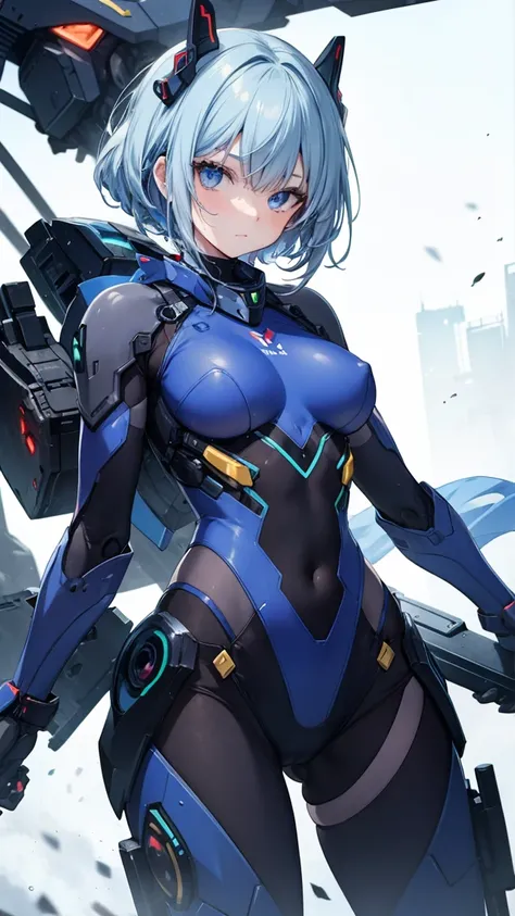 Anime woman, mech suit 