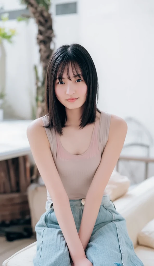 NSFW  : 1.2,  from below:1.4,front focus:1.5,(８ＫＲＡＷ photos, live shooting,   TOP QUALITY,  Masterpiece:1.37),  extreme light and shadow ,    full body shot  :1.5, Detailed clavicle,   thin ,   earrings,((  in the seat)),  Japanese idol,( alone), 3d,(  came...