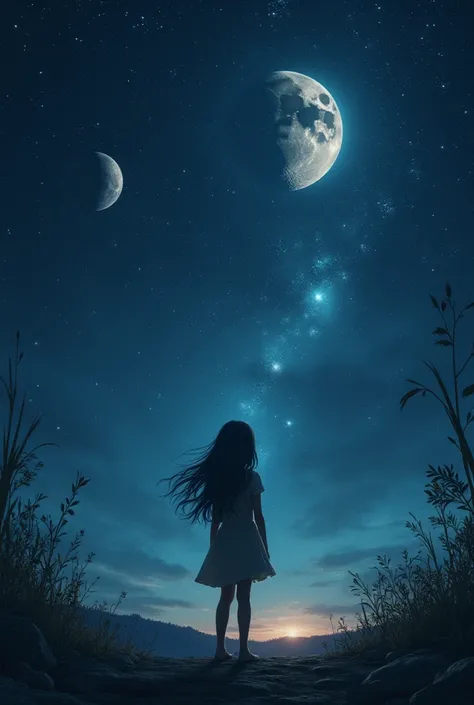  Once upon a time a girl named Luna ,  who loved to observe Stars every night from your bedroom window .  She dreamt of traveling through the universe ,  to know distant planets and to touch the Moon with your bare hands .

One night,  when she closed her ...