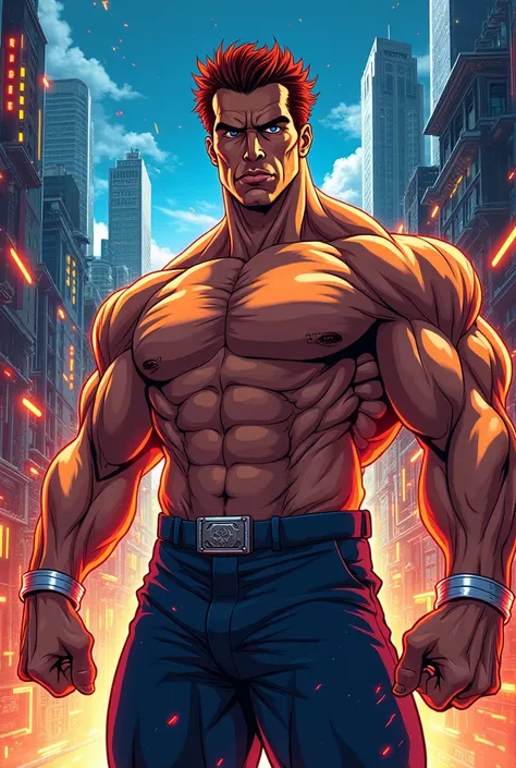 Arnold Schwarzenegger in anime version