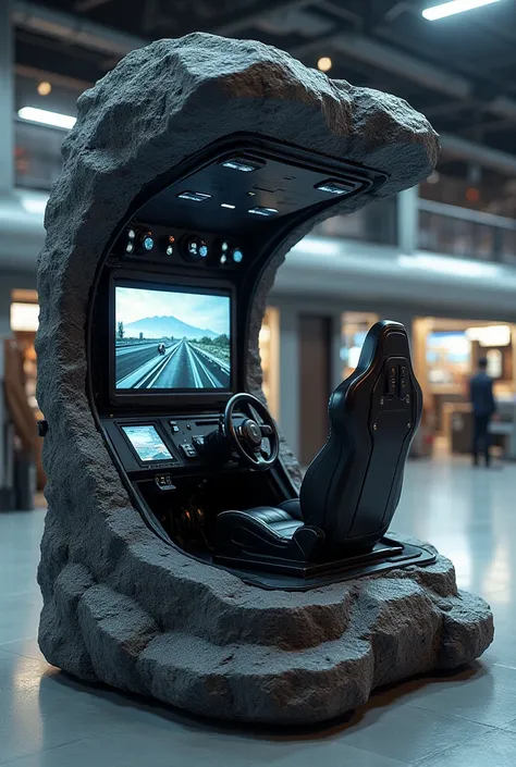  Car simulator kiosk, made with rock board 