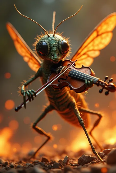 Imagine a mosquito playing a fiery violin 