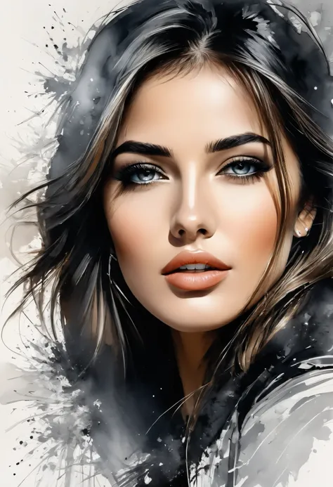 Masterpiece, best quality, only one very beautiful Bulgarian woman in fashion design Clothing, ink painting style, landmark of Sofia in Bulgaria, Perfect poses,
soft colors, smooth strokes, Low angle, ink painting in the style of artists such as Russ Mill...