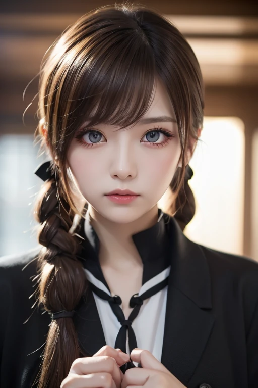 Starry Eyes,  Immortal , Ahoge, hair, Star-shaped pupil,  Amber Eyes ,   Colored Contact Lenses , ,  high detail, Anime, Romanticism, 【Contemporary, Gothic art, Anime style,  movie lighting,  ray tracing, Motion Ry, close-up,  Sony FEGM ,  super high resol...