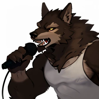 werewolf with microphone