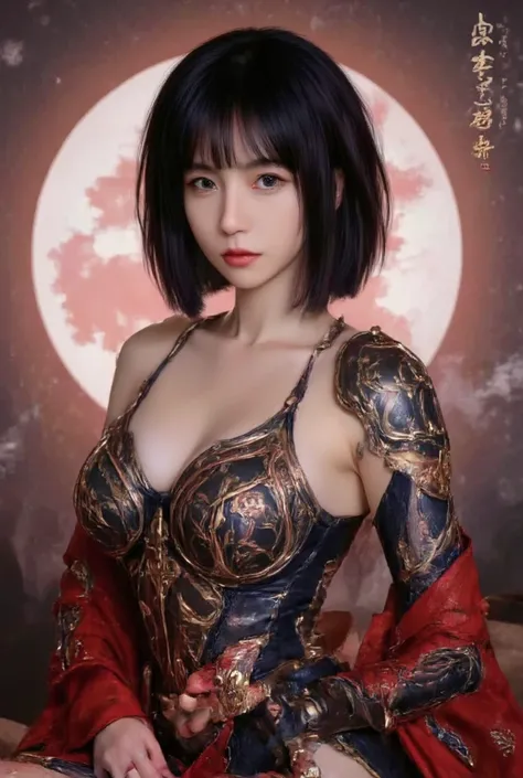 A young woman from Japanese in the wonder women female variants with short black hair and hot suit, dress erotic, suit sexy hot sexy high fantasy a sand, pretty face, model, full body asian woman, saint seiya sexy cloth clothes . her name is kitana with dr...