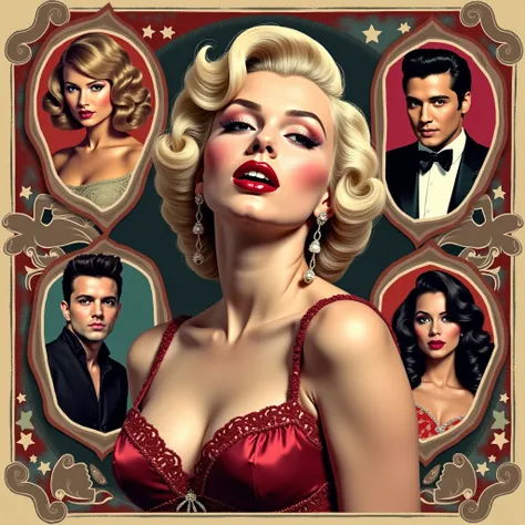  posters de marilyn moroe con imagenes de taylor swift elvis presley y selena quintanilla