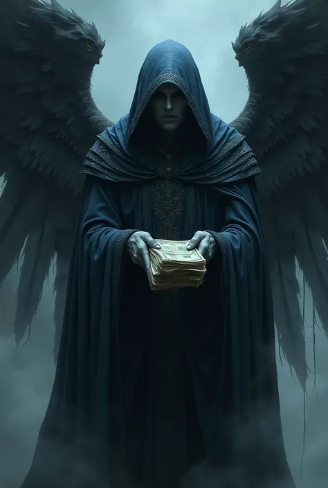 Black angel counting money