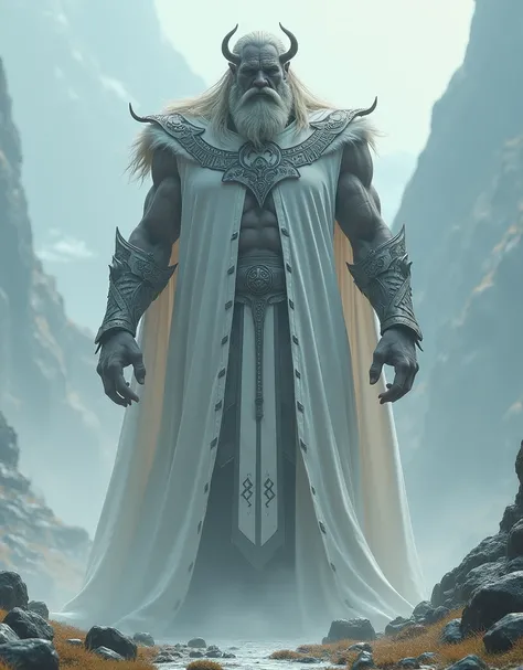 A jotun wearing a white cape 