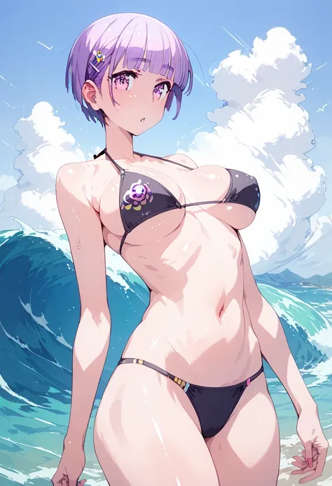 pt、 button， Feminine Body Line，  big breasts， ,sfw,sfw,sfw， Glossy Skin， Glossy Skin， Glossy Skin，Wave splash,Techno Cut， bikini，Thighs， shirtless,Femgirl 