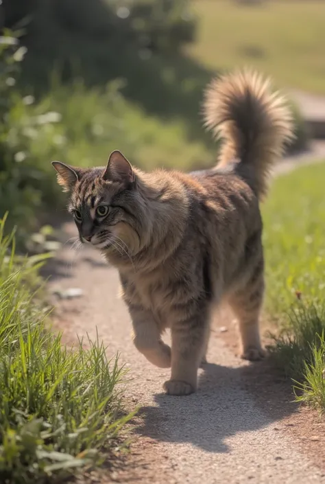 Cat and dog hybrid photography、stroll、Running、Puppy and kitten hybrid。