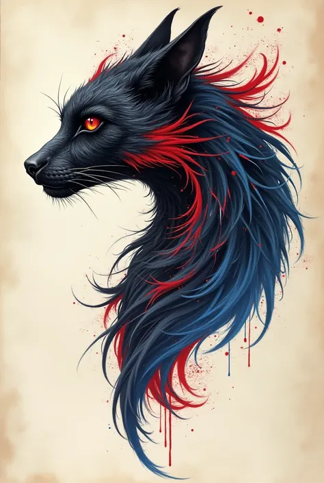 Shadowfang dominion chef marking (black and navy blue and blood red chef marking) (tattoo marking) (marking on paper) (tattoo on paper) (drawn on paper) (on paper) (tattoo on paper) (paper) (tattoo marking) (marking of the Shadowfang) (paper ) (tattoo draw...