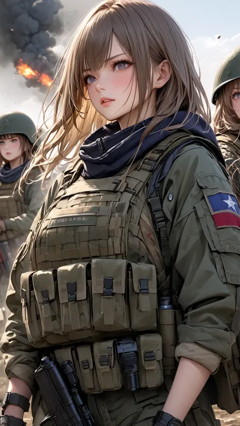  extremely realistic 、Girls on the battlefield、