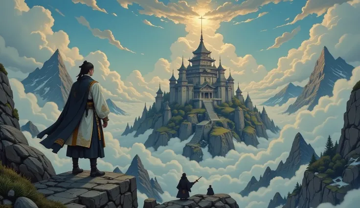 "The Assassin Building - Past and Future" The opening scene is a vast, mysterious landscape of the Assassin Building. A grand castle sits on top of a high mountain, surrounded by clouds, light shining through each rock, creating a mesmerizing space. In the...