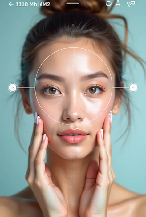 skin care Face scanning app interface 