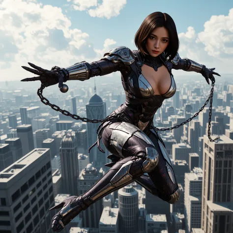 - Photorealistic with perfect details, Cinematic, Masterpiece, HD, Sexy CGI.

- Main Character, Beautiful "Middle Eastern" Woman, Short Hair

- Wearing a costume ("Full Sexy Armor"), a costume that embodies the form of "Absorbing Man: Marvel Comics", (Open...