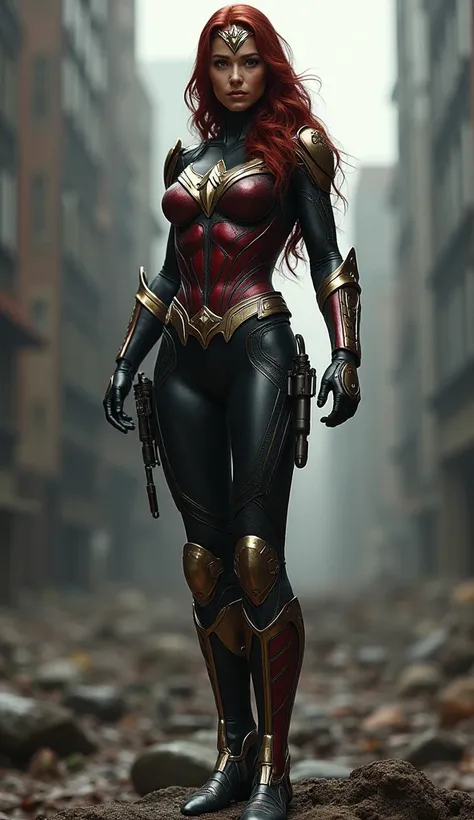 black widow + wonder woman combined costumes