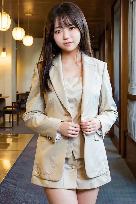 nsfw,one woman,casual suit,whole body,(:1.8),cute face,from front,looking at viewer, indoor,hotel,high quality,photorealistic,masterpiece,highly detailed,japanese
