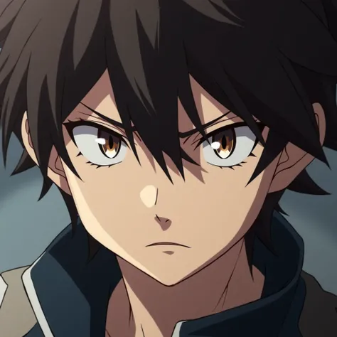 Close-Up of Felix’s Eyes Showing Resolve (Anime Style):
Prompt: "A close-up of Felix’s face, focusing on his eyes. They shine with determination and a sense of hidden power, in contrast to his frail appearance. His expression is calm, yet there is a sharp ...