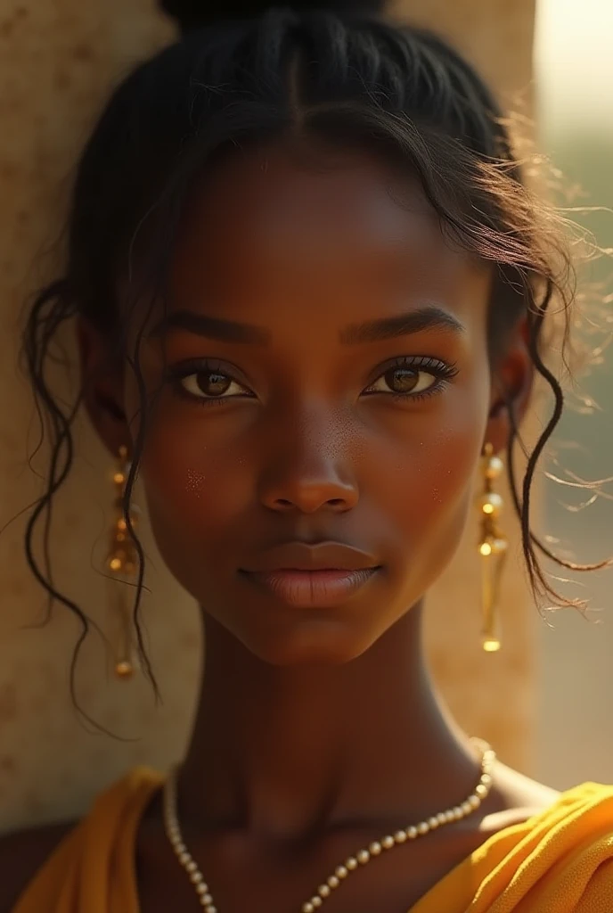 Very beautiful, fragile African young woman