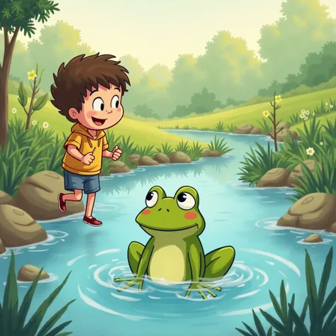 Benny's mother didn't tell him to go to the river alone. One day, Benny forgot to go to the river. He slipped but luckily, his friend Freddy the frog came to save him. Benny always learned to listen to his parents.