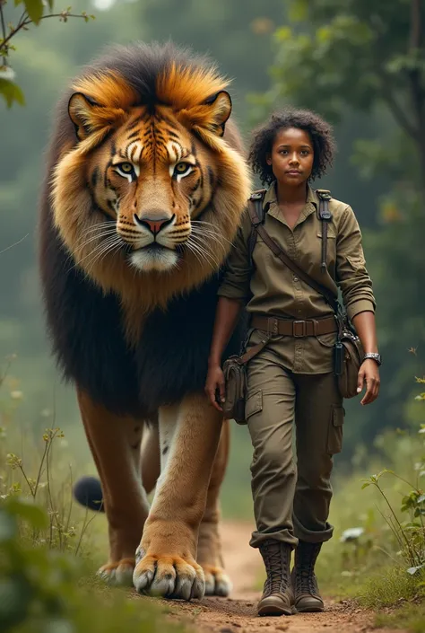 Walking with a big cat