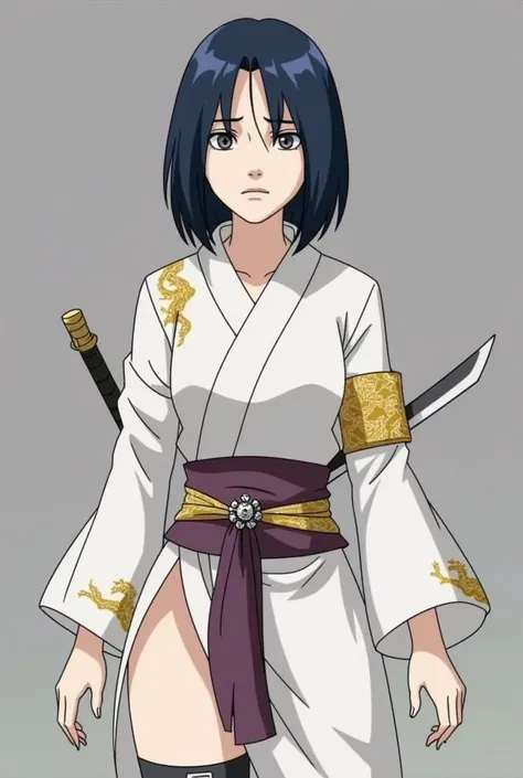  Feminine character designed for the classic Naruto universe the girl is with Tobirama Senju, In the style of Masashi Kishimoto Nayomi is in the anime style of Naruto just like Masashi Kishimoto draws
accessories: He has his ninja konoha tape and a few pri...