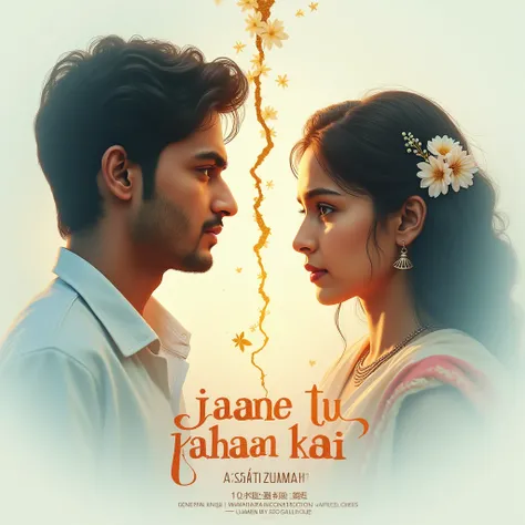 A deeply emotional Bollywood movie poster featuring a heartwarming yet heartbreaking story of hope and resilience. The central focus is on two main characters—a young man with an intense yet hopeful expression and a young beautiful woman with wisdom and so...