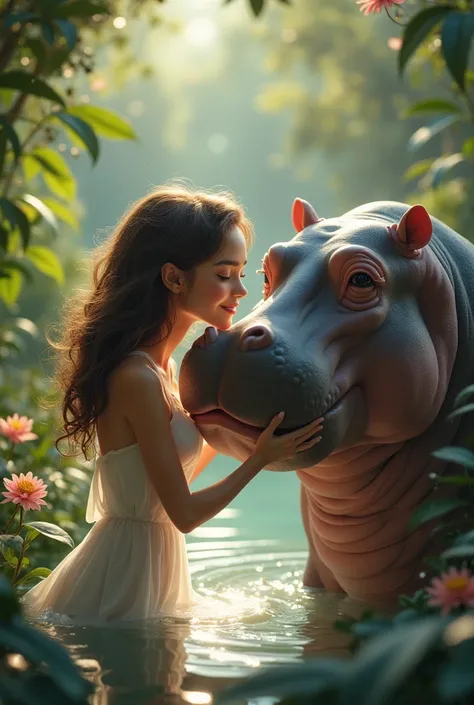 Make me hippo kissing with girl 