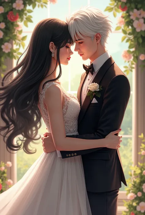 Black hair white hair gets married 