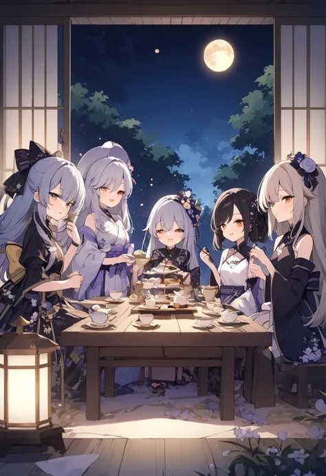 Moonlit Tea Ceremony/Tea party under the moon/Tea party under the moon