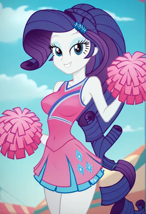 equestria girl. Hasbro. Rarity. Big Breasts. Sexy cheerleader. Smile 