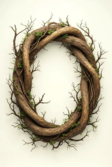 Letter O which font is Branches and there's twigs around it