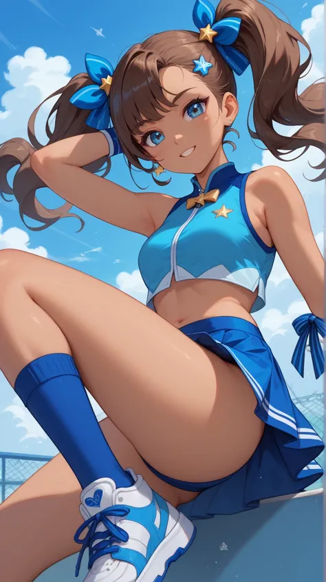 Guinevere "Guin" Tennyson (Guin 10)

Theme Color: Blue

Hairstyle: Twin high ponytails

Eye Color: Sky blue

Hair Color: Dark brown with blue streaks

Skin Tone: Slightly tan

Outfit:

A sleeveless blue crop top with a white "10" logo

Blue skater skirt

B...