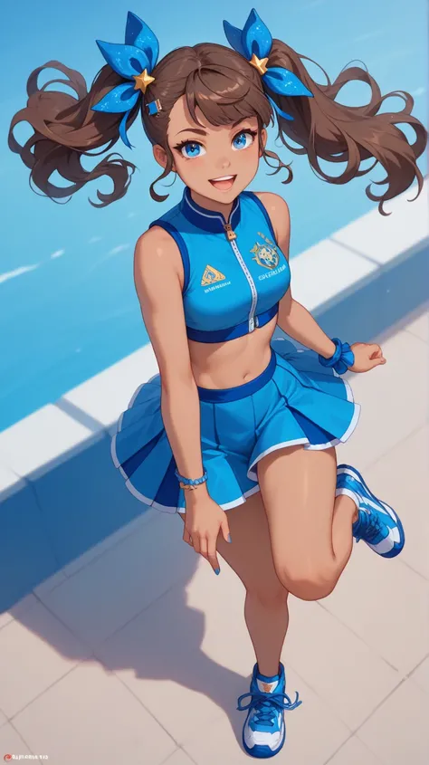 Guinevere "Guin" Tennyson (Guin 10)

Theme Color: Blue

Hairstyle: Twin high ponytails

Eye Color: Sky blue

Hair Color: Dark brown with blue streaks

Skin Tone: Slightly tan

Outfit:

A sleeveless blue crop top with a white "10" logo

Blue skater skirt

B...