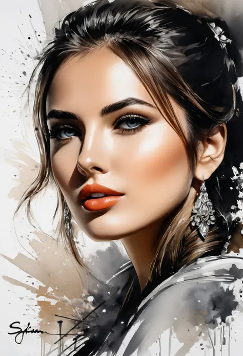 Masterpiece, best quality, only one very beautiful Bulgarian woman in fashion design Clothing, ink painting style, landmark of Sofia in Bulgaria, Perfect poses,
soft colors, smooth strokes, Low angle, ink painting in the style of artists such as Russ Mill...