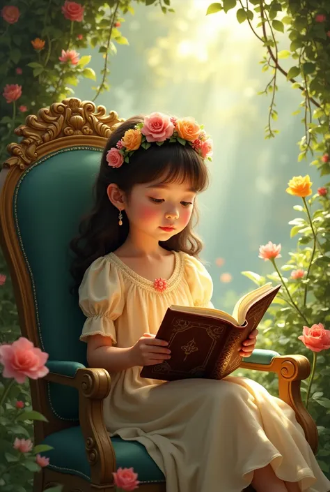 A YouTube pfp of a little princess reading 