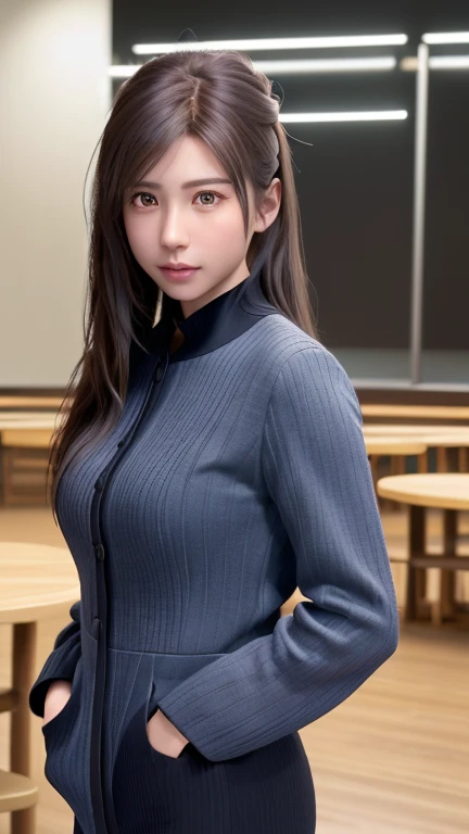 8k,  highest quality,  table top:1.2), ( by Nomi,  photorealistic under white micro:1.37),  highest quality,  table top,  beautiful young women,  pensive expression ,、 attractive、そして attractive表情,  recruitment suit,  with hair tied at the back , movie back...