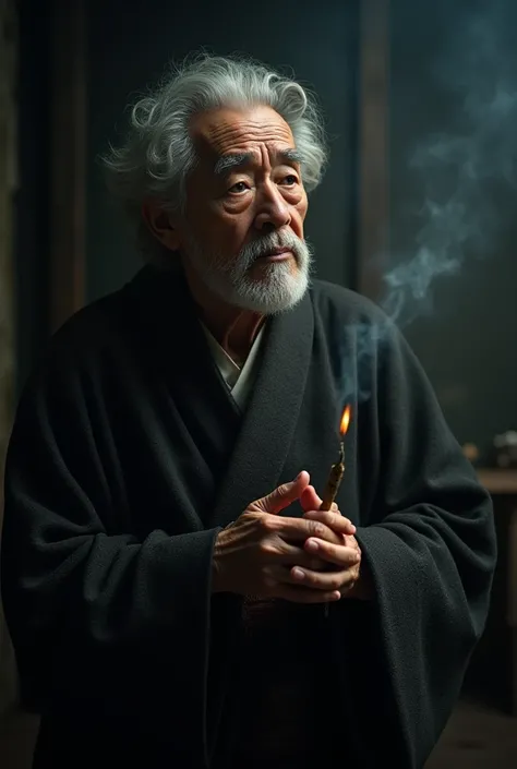 Here is the cinematic image of a wise elderly man speaking with deep wisdom. Let me know if you need any adjustments or additional details!