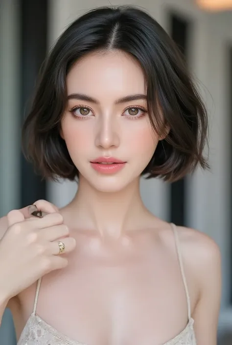 A professional photo, masterpiece. Mai Davika Hoorne, beautiful pale skin Russian woman, ultra detailed facial features, natural facial skin without make up, alluring facial expression, UHD, 16K, RAW, natural eyes, photorealistic, soft lighting, (((nude)))...