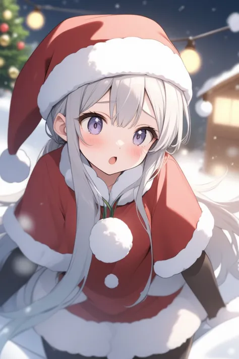  Santa Claus　Whisper　 cute　snow