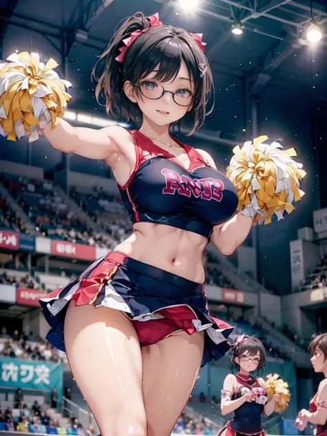 8k,  Highest quality RAW photos ,             Masterpiece,         exists,((The photo is  )) (                1 ultimate beauty), (( Taiwan baseball team cheering  cheerleader uniform )),(((              cheerleader uniform  （ skirt）  )))((( Butt)))(((    ...