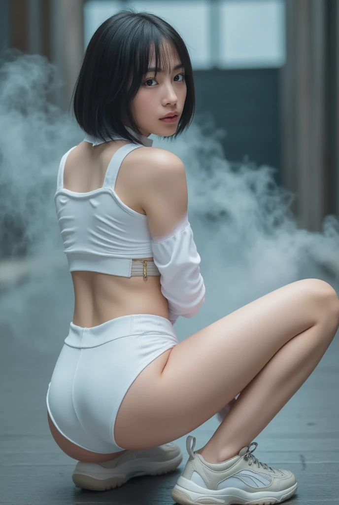 masterpiece, best quality, 18k, highly detailed, realistic, beautiful, realistic Girl, Japanese beautiful dancer, Perfect Hourglass Proportions, ,, 17-years-old, //// Detailed Perfect Hourglass body, a clear muscular figure, Upward-pointing breasts, Pokies...