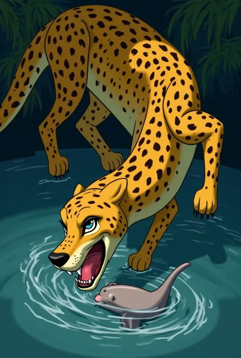 The Cheetah's Plea for Mercy: The cheetah, caught by Durga, pleads for his life, begging the crocodile to spare him. "I promise I will never come near the river again," the cheetah says. However, Durga shows no mercy and drags the cheetah into the depths o...