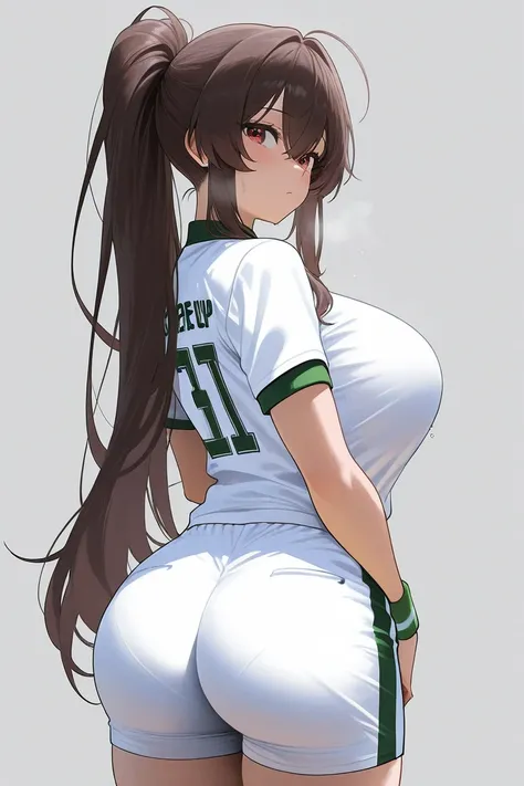 big breasts,big butt,Athletics uniform,