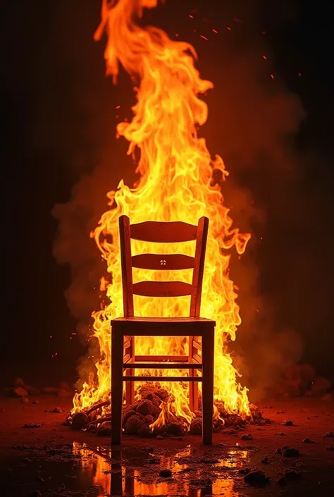 Create a poster called hot seat. On top of the poster should bear the name “ Wesley High School,bekwai-2023 science batch”. There should be  chair of flames or fire without someone on it.  The time is This and every Saturday at 7:00pm G.M.T