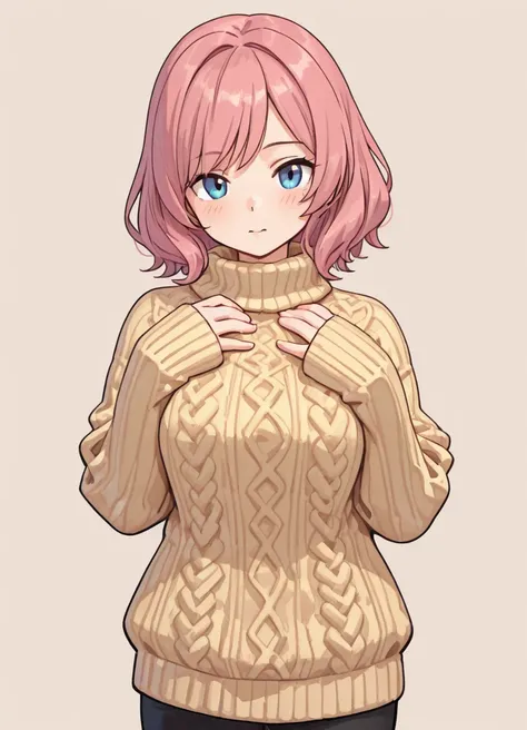 wearing knitted clothes