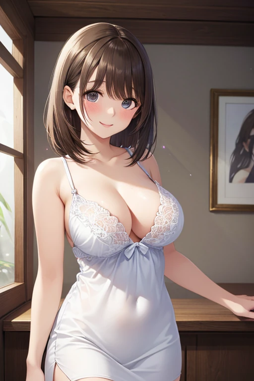 anegasaki nene, shiny chestnut hair, (brown pretty eyes, sparkling eyes, fine eyes), smiling face, super detailed eyes, highly detailed face, highly detailed eyes, (masterpiece:1.2, best quality), 1 girl, cowboy shot,, 


cowboy shot,


Only one female,  m...