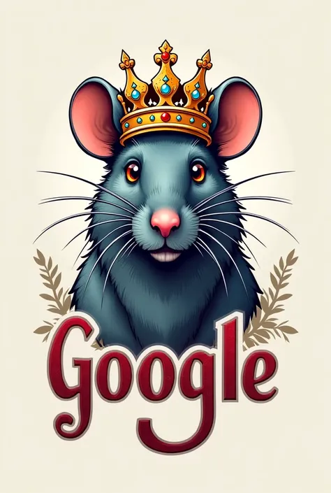 I am going to create a logo with my name Google on a crowned rat 