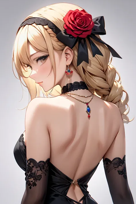 Stable Diffusion Prompt (English Translation):

((masterpiece)), ((highest quality)), (ultra-detailed), ((ultra-detailed)), 4K, (8K), highly aesthetic, absurdly high resolution, solo female, mature woman, perfect anatomy, dress, solo, blonde hair,, hair or...